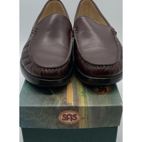 SAS Men\'s Venetian Slip On Loafers Brown Leather Size 11.5 M New Excellent main image 4